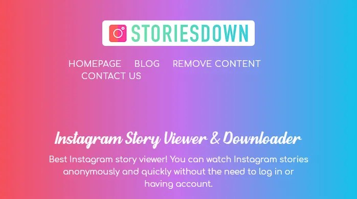 StoriesDown: visor y descargador de historias de Instagram