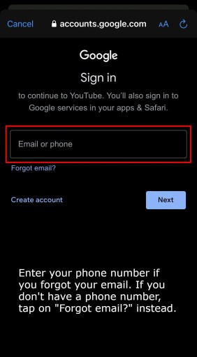 Recuperar la cuenta de YouTube sin correo electrónico
