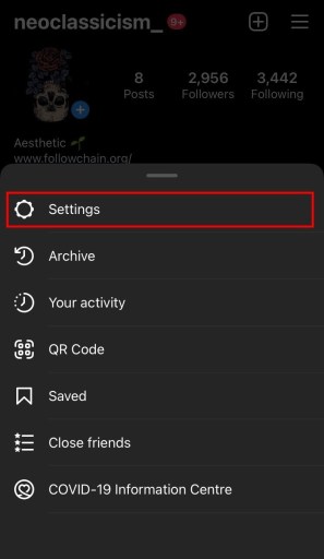 Ajustes de Instagram