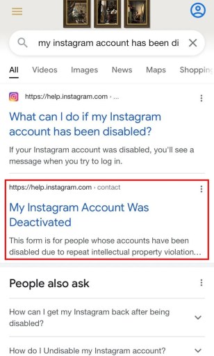 Cómo recuperar una cuenta de Instagram desactivada