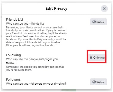 ocultar el perfil de facebook de la búsqueda pública