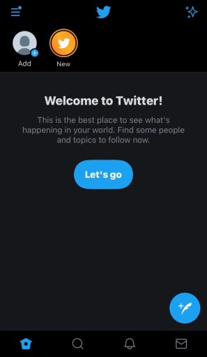 Página de inicio de Twitter