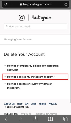 ¿Cómo puedo eliminar mi cuenta de Instagram?
