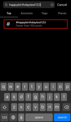 hashtag único de Instagram