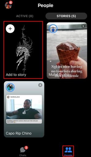 Facebook messenger añadir a la historia