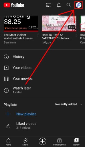 Icono del canal de YouTube