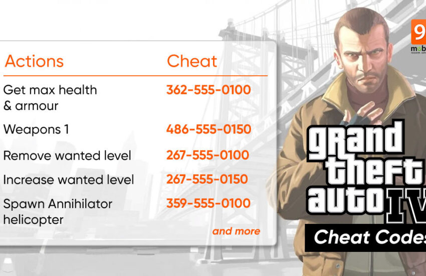 Trucos para GTA 4: Lista completa de códigos de trucos de GTA 4 para PC, PS3, Xbox, teléfono