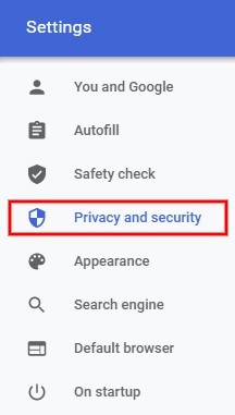 Configuración de privacidad y seguridad de Chrome