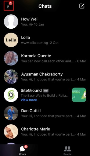 Foto de perfil de Facebook messenger