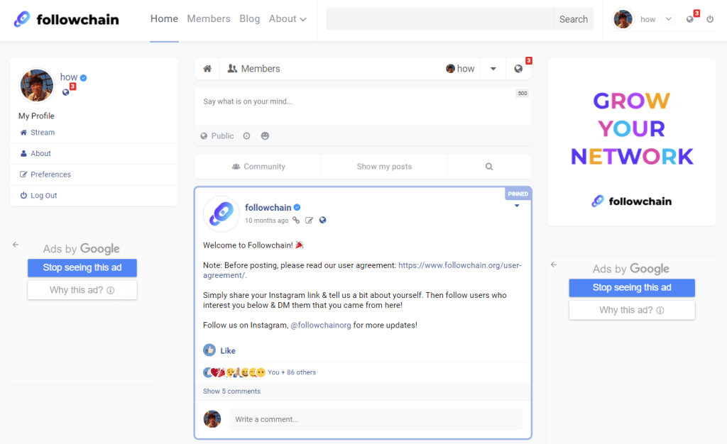 Comunidad Followchain