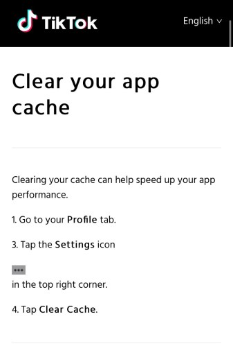 Cómo borrar la caché en TikTok