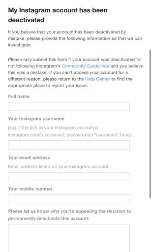 Gracias por proporcionar tu información Instagram fix