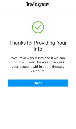 Gracias por proporcionar tu información Instagram 