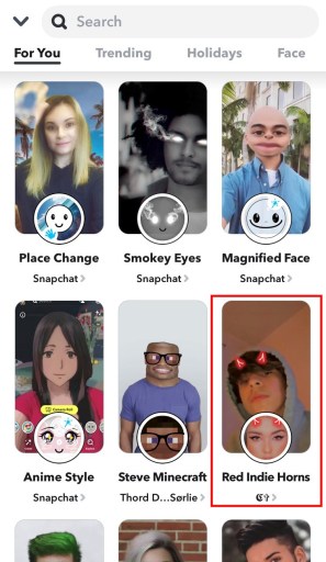 Filtros de Snapchat