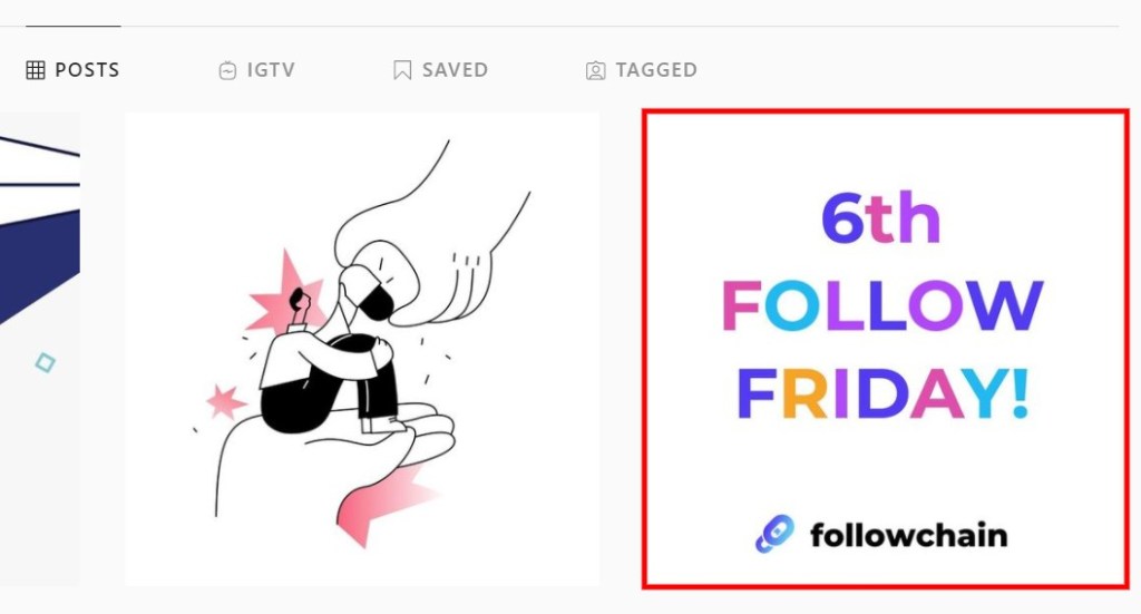 Publicación de Instagram en un ordenador de sobremesa