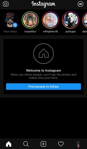 Círculo verde en Instagram