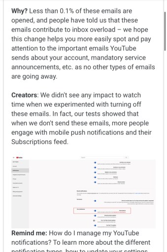 ¿Por qué YouTube ha eliminado las notificaciones por correo electrónico?