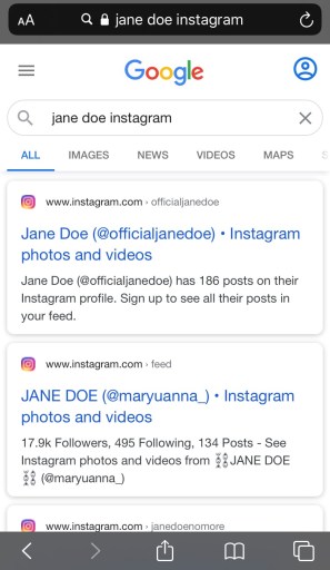 cómo encontrar a alguien en instagram por su nombre