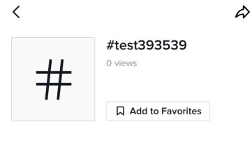 hashtag TikTok