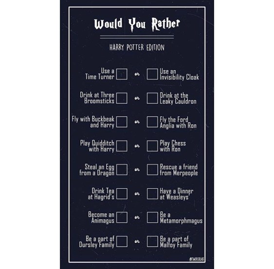 harry potter ¿prefieres Instagram?