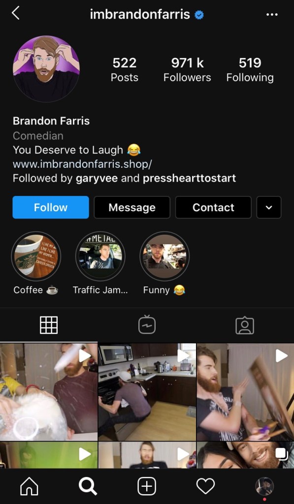 Sugerencia de nombre de Instagram: "soy"