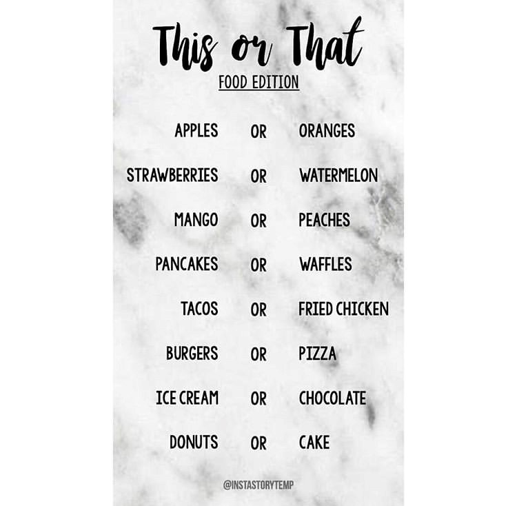 Edición de Instagram de esta o aquella comida