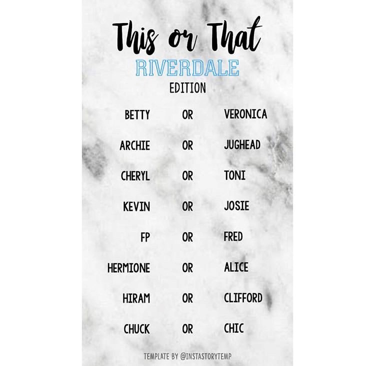 Instagram esta o aquella edición de Riverdale