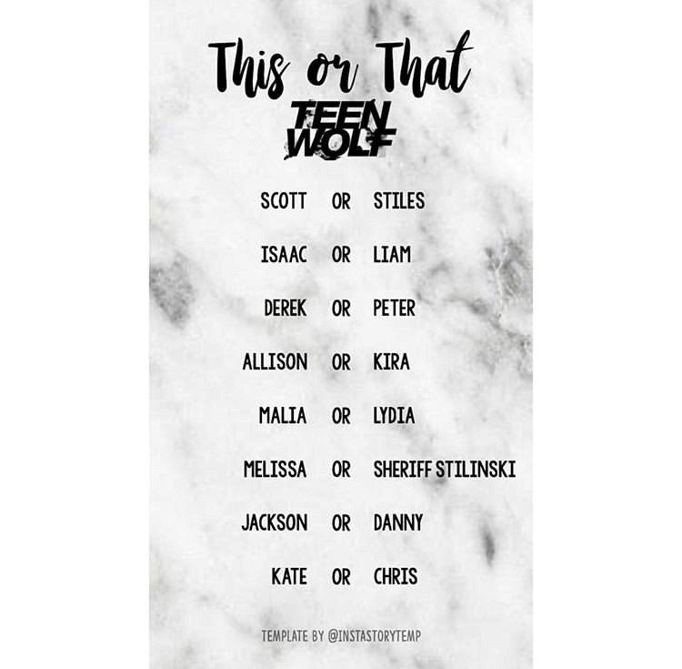 Instagram esta o aquella edición de Teen Wolf