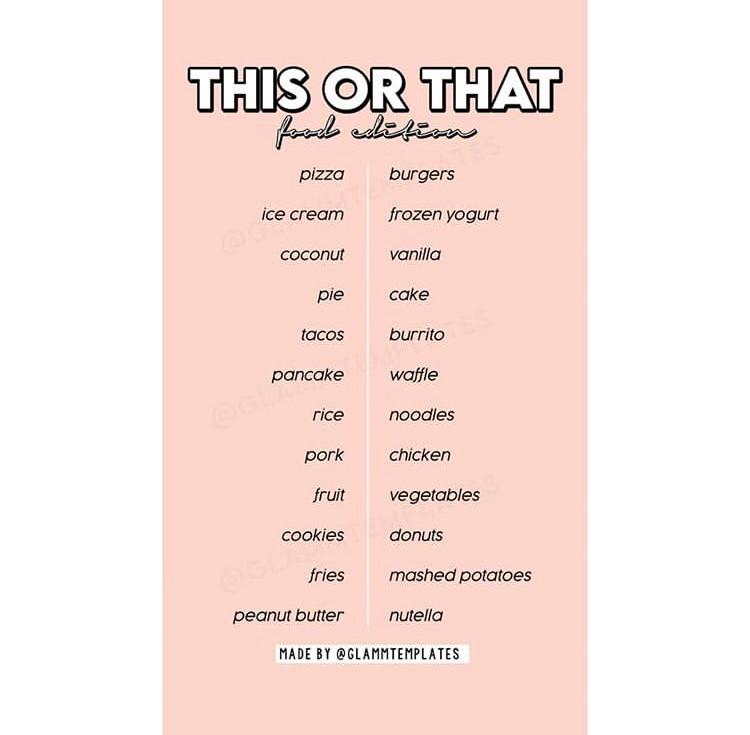 Edición de Instagram de esta o aquella comida