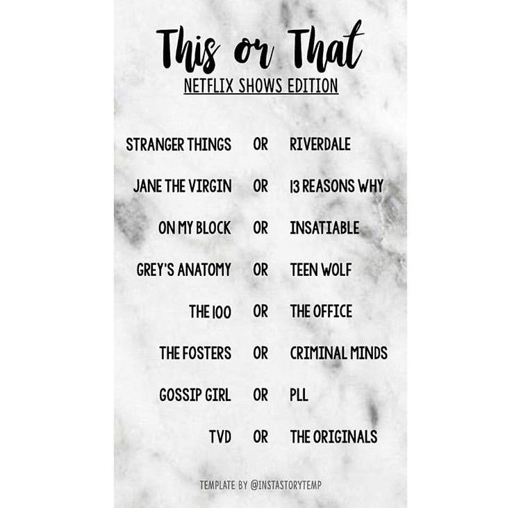 Instagram esta o aquella edición de programas de Netflix