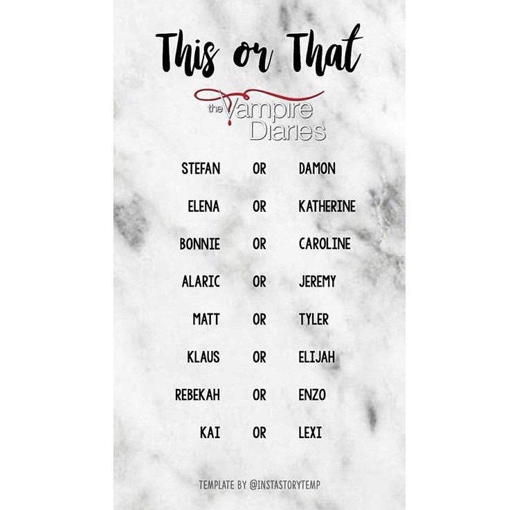 Instagram esta o aquella edición de Vampire Diaries