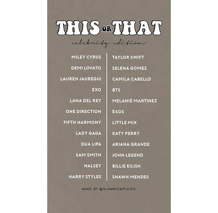 Esta o aquella edición para famosos