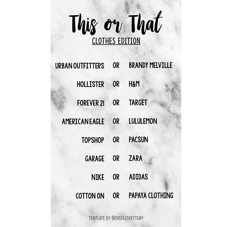 Esta o aquella edición de ropa