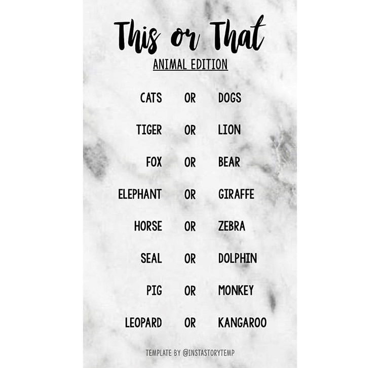 Esta o aquella edición de animales