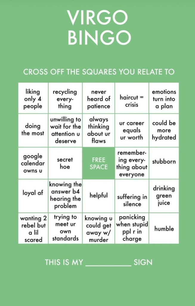 Virgo bingo