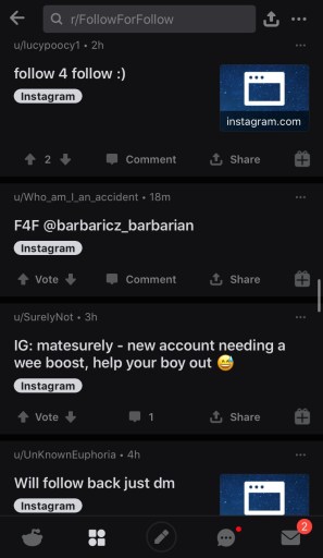 seguir para seguir a Reddit