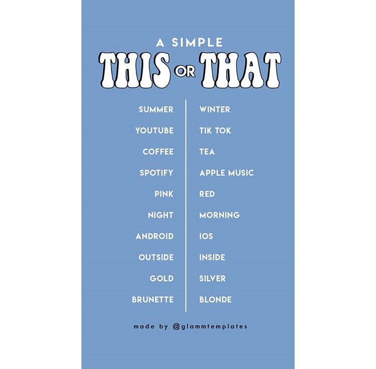 Plantilla simple de Instagram para esto o aquello