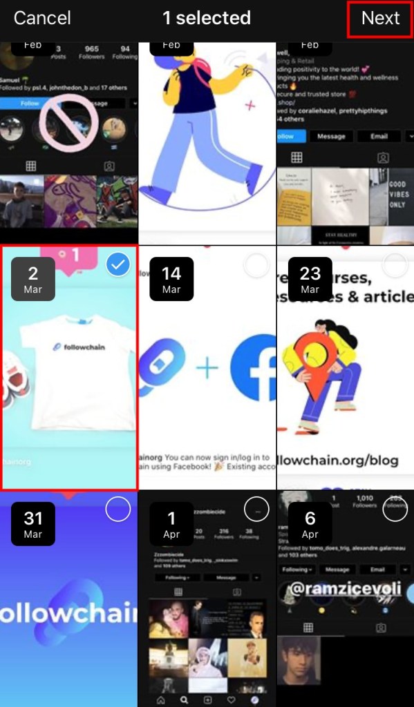 Añadir historia de Instagram para destacar